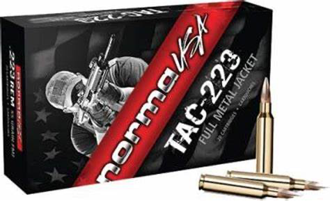 Norma tac .223 55gr FMJ  